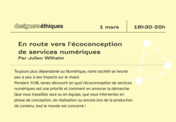 En route vers l'écoconception de services numériques