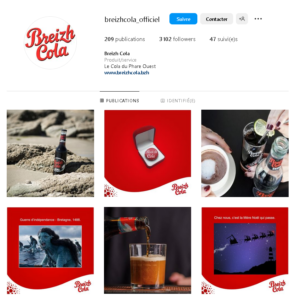 Le compte Instagram de Breizh Cola